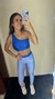 Conjunto Compressão Bicolor Azul Royal/ Azul bebê - Top Malu - Use Carvalho 
