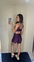 Conjunto Short Compressão Açaí + Lilás chá - Top Maitê - comprar online