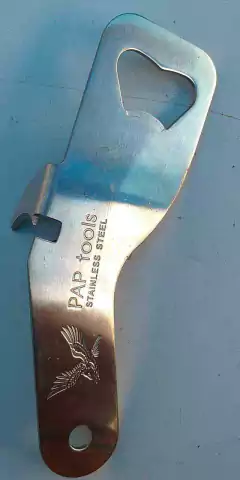 Abridor de lata e Garrafa tradicional simples de metal e Aço - JMS FERRAMENTAS