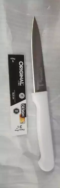 Faca Para Verduras E Frutas Com Cabo Branco Em Aço Inox 3"1/2 - Original Line na internet