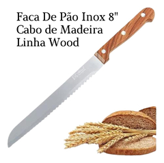Faca Para Pão 8 Com Serrilha Aço Inox Madeira Original 32,5Cm - Original Line - comprar online