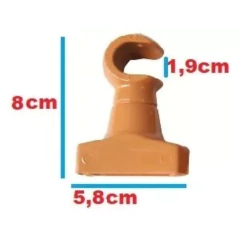 Kit Par de Suporte Para Varão de Cortina 19mm Cerejeira - METAL ARTS na internet