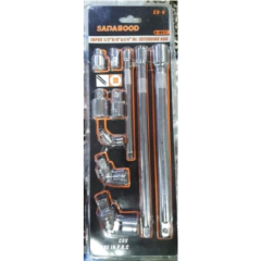 Kit Alongador, Adaptador e Extensor de 1/2, 3/8 e 1/4