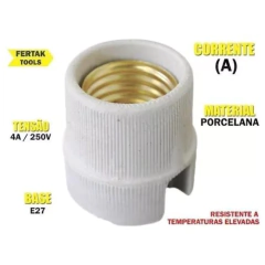 Bocal Soquete Com Alça e Borne Porcelana E27 - Fertak na internet