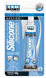 Silicone Transparente Antifungo Uso Geral 50g Tekbond - comprar online