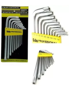 Jogo Chave Torx Aço Tipo L Com 10 Peças T9 A T50 Eda na internet