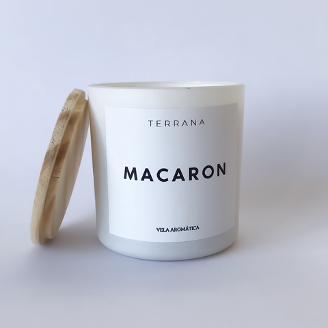 VELA MACARON - FRASCO BRANCO