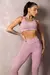 Conjunto top e legging Summertime Rose Gold com Emborrachado