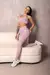 Conjunto top e legging Summertime Rose Gold com Emborrachado