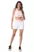 Shorts Techno Branco E Laranja  Vestem