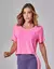 Blusa Manga Curta Dry Fit connect Rosa Aurora