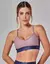 Top Média Sustentação Prime Marinho Escuridão e Rosa Satin