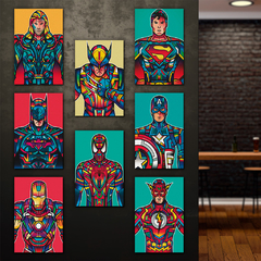 KIT 8 PLACAS SUPER HERÓIS - comprar online