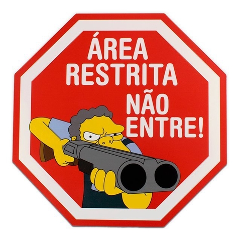PLACA RECORTE ÁREA RESTRITA 30x30 cm