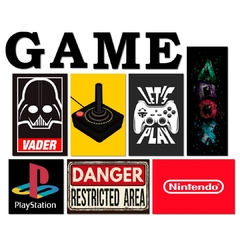 KIT 7 PLACAS LETS PLAY C/ LETRAS GAME