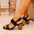 Sandalia De Cuero Vegano Barker Taco madera - comprar online