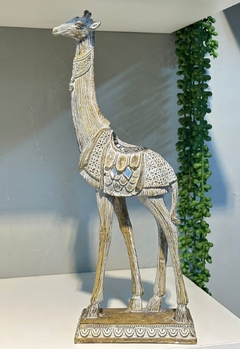 Estatueta girafa c/base
