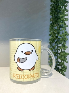 Caneca vidro c/frase unitária 330ml - Bogo Interiores