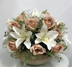 Arranjo rosa c/lírio