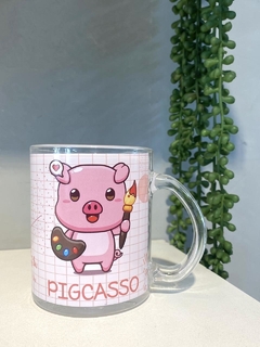 Caneca vidro c/frase unitária 330ml na internet