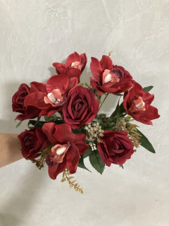 Buquê rosa c/orquídea