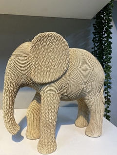Estatueta elefante bege