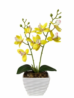 Arranjo orquidea no vaso relevo - comprar online