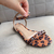 Sandália Rasteira Animal Print com Aplicação de Spikes - loja online