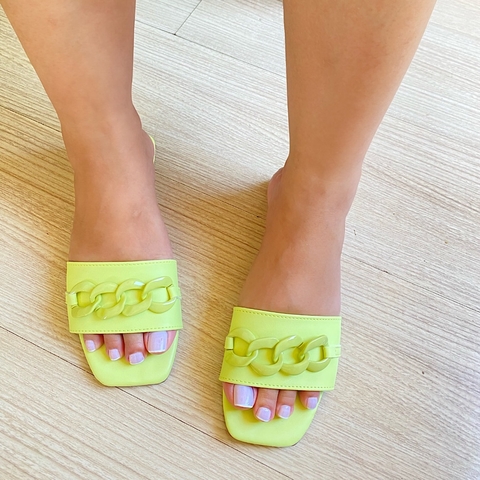 Rasteira Verde Lemon