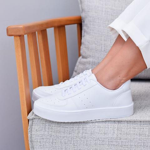 Tênis Branco Casual Calce Fácil