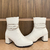 Bota Branca Cano Curto Salto 6,5cm - comprar online