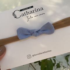 Laço Florença - Linho azul bebê - comprar online