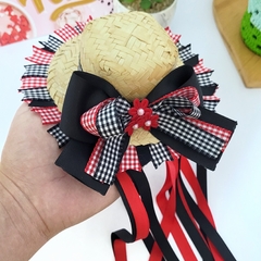 Chapéu G São João - Vermelho e Preto Xadres - comprar online