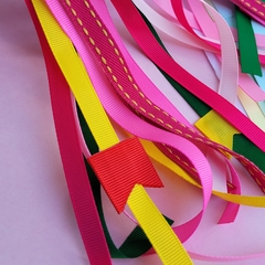 Par Laço São João - Par Rosa com Amarelo na internet