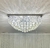 Lustre plafon quadrado transparente da Linha Cristal Harion, com acabamento brilhante e detalhes em cristal.