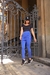 Calça Legging com Saia Ajustável Azul Royal – Elegância e Conforto que Transformam Seu Visual - comprar online