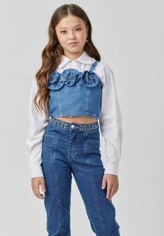 Calça reta em jeans - comprar online