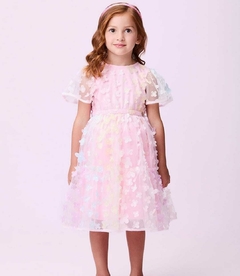 Vestido de Tule com Aplicação de Flor - comprar online