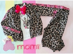 Conjunto de jaqueta com calça animal print