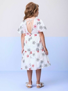 Vestido off bordado floral - comprar online