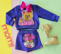 Casaco e shorts saia ursinho - comprar online