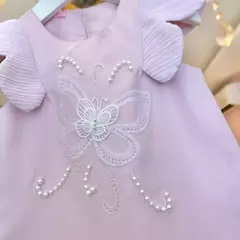 Vestido asa de borboleta rosa - comprar online