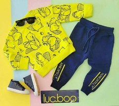 Conjunto de blusão e calça jogger em moletom com pelúcia - comprar online