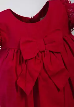 Vestido infantil manga curta laço na internet