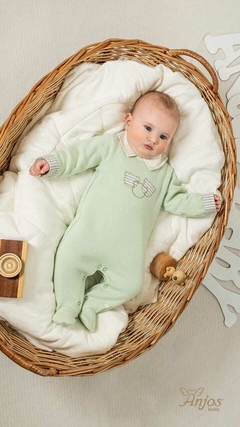 Saída de maternidade com macacão longo malha tricot algodão - comprar online