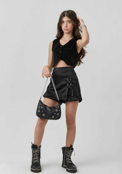 Conjunto de short saia com colete na internet