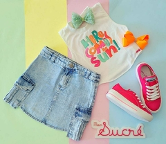 Conjunto de saia jeans - comprar online