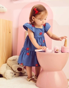 Vestido bordado morangos - comprar online