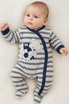 Macacão de bebê atoalhado futebol - comprar online