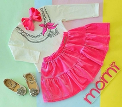 Conjunto de cotelê pink